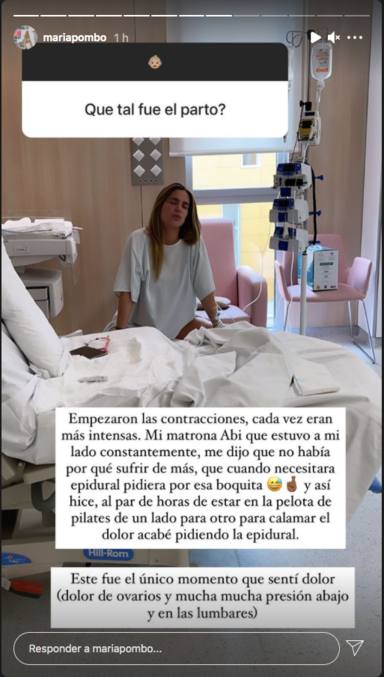 María Pombo cuenta cómo fueron los dolores del parto