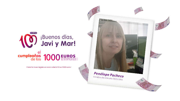 ¡Penélope Pacheco es la ganadora de 1.000 euros!