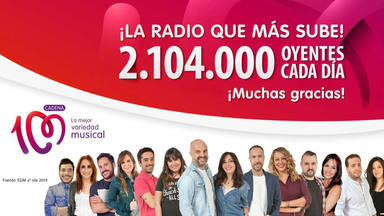 CADENA 100, la radio musical que más crece en España
