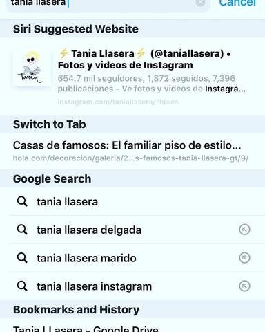 Tania Llasera muestra las sugerencias de Google