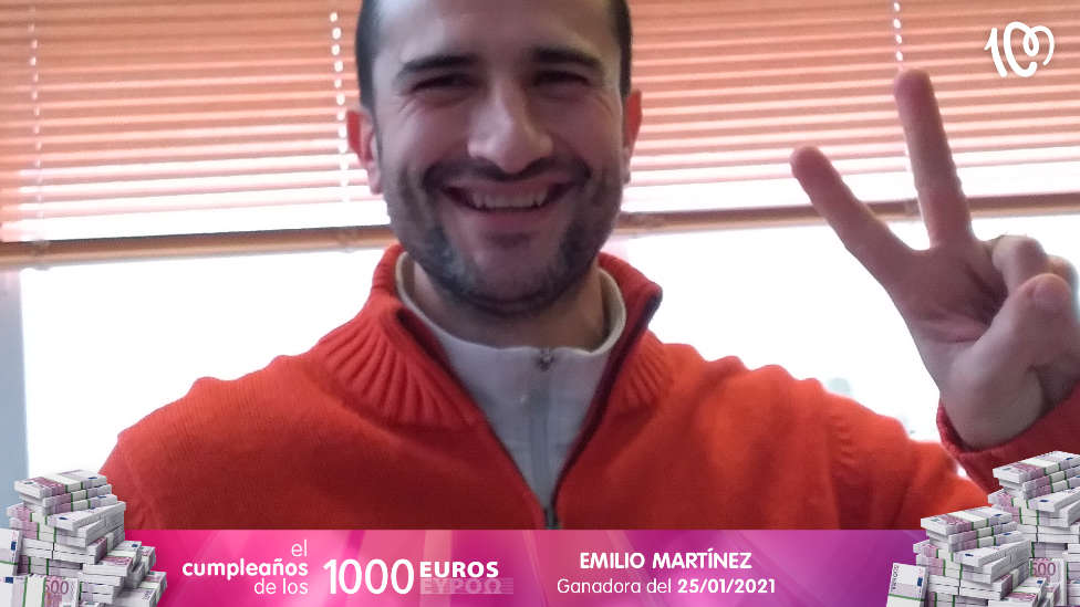 Emilio gana 2.000 euros en CADENA 100: "Estamos sufriendo y han caído del cielo"