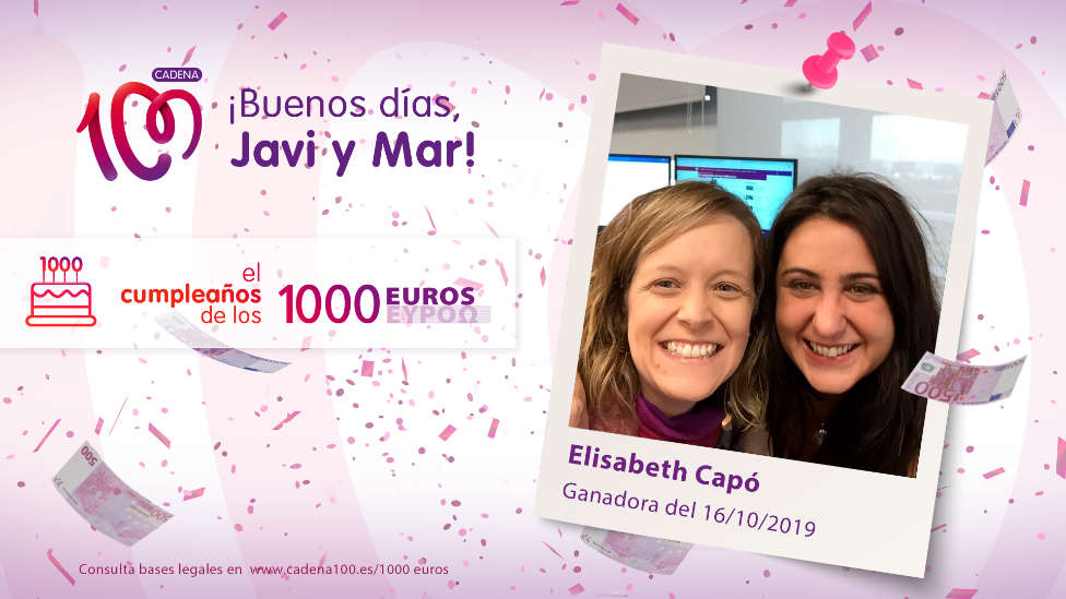 ¡Elísabeth Capó ha ganado 1.000 euros!