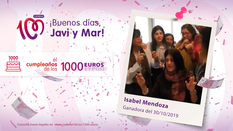 ¡Isabel Mendoza ha ganado 1.000 euros!