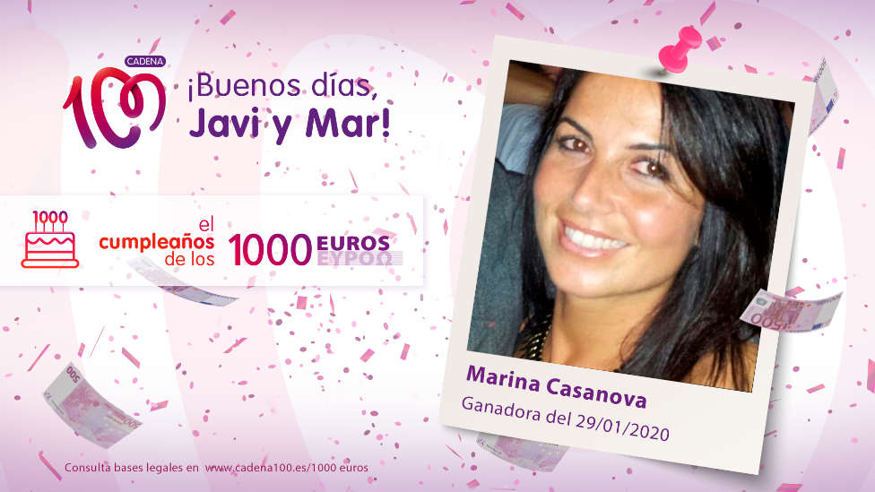 ¡Marina Casanova ha ganado 1.000 euros!