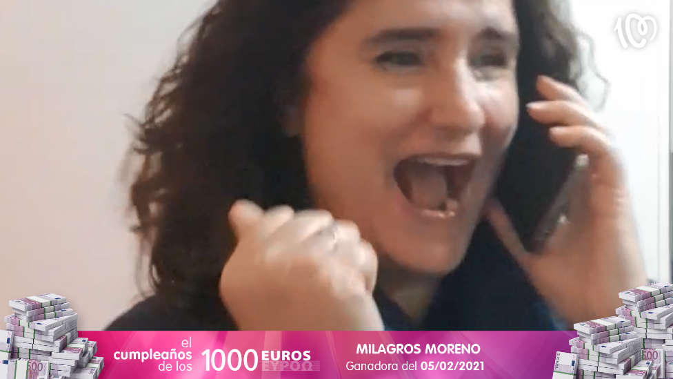 Milagros, ¡ganadora de El cumpleaños de los 1.000 euros!