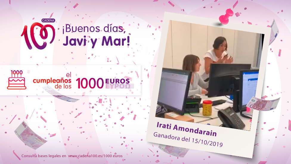 ¡Irati Amondarain ha ganado 1.000 euros!