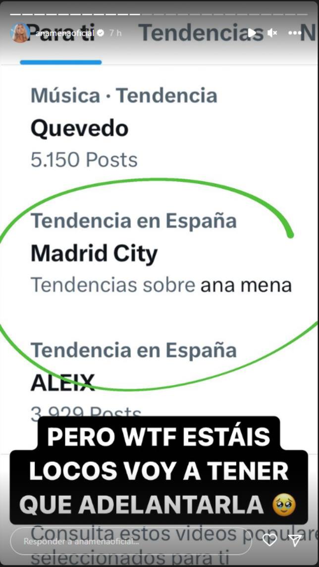 Ana Mena y su sorpresa al presentar 'Madrid City' en uno de sus conciertos:  Voy a tener que adelantarla - Música - CADENA 100