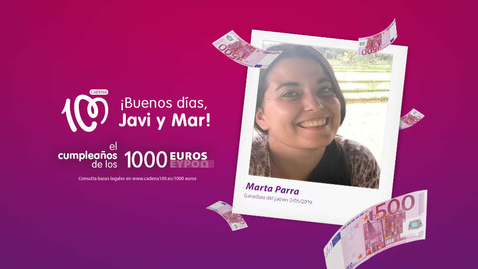 ¡Marta Parra ha ganado 1.000 euros!
