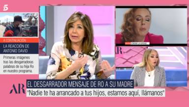 El duro mensaje de Ana Rosa Quintana a Rocío Carrasco con el que toma partido por Antonio David: Son bobadas