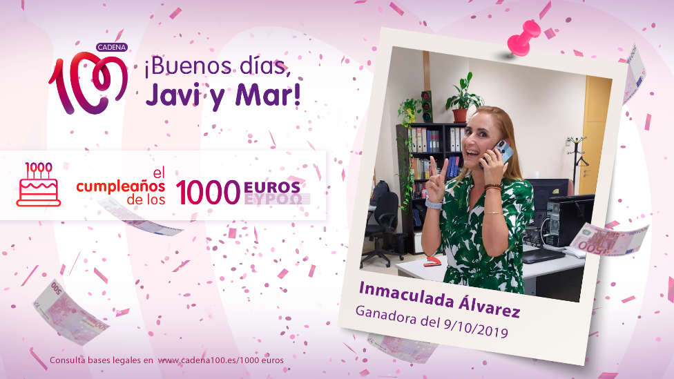 ¡Inmaculada Álvarez ha ganado 1.000 euros!