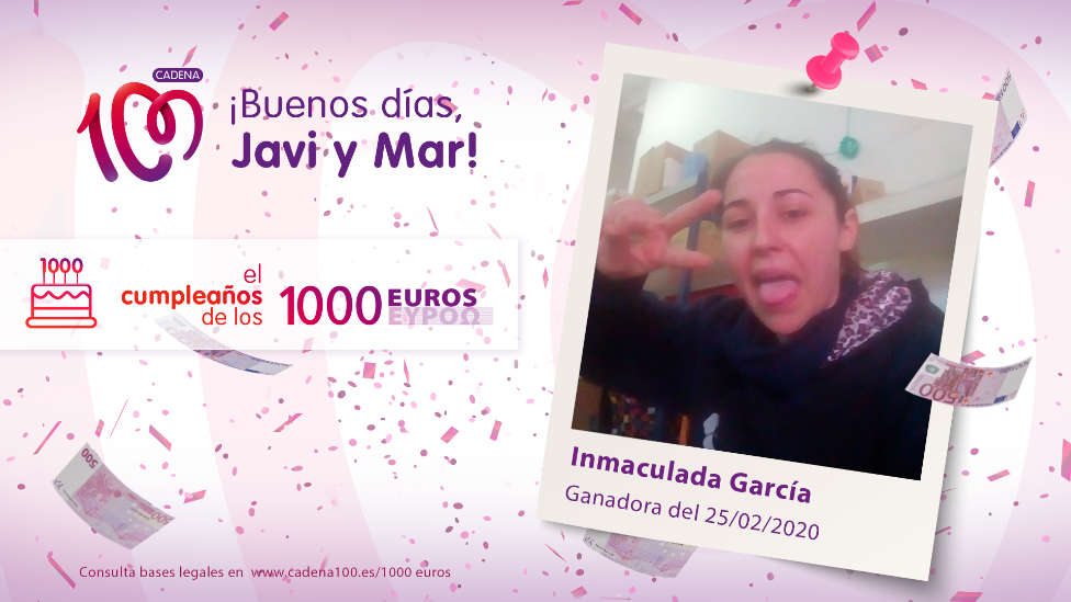 ¡Inmaculada García es la ganadora de 1.000 euros!