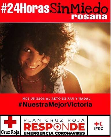 Rosana organiza un maratón de 24 horas para ayudar a Cruz Roja en la lucha contra el coronavirus