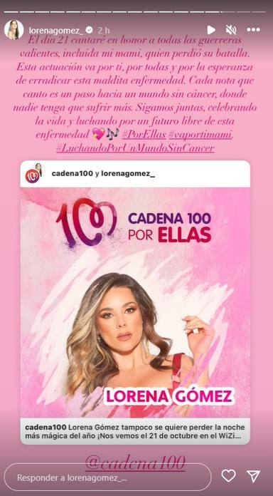 Lorena Gómez y la razón más personal para cantar con fuerza en CADENA 100 Por Ellas