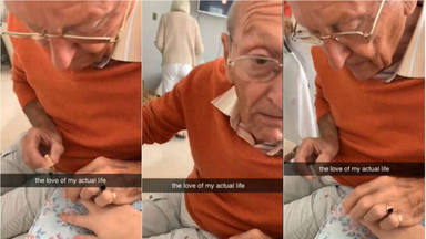 El emotivo gesto de un abuelo con su nieta recién operada para que "se sienta mejor"