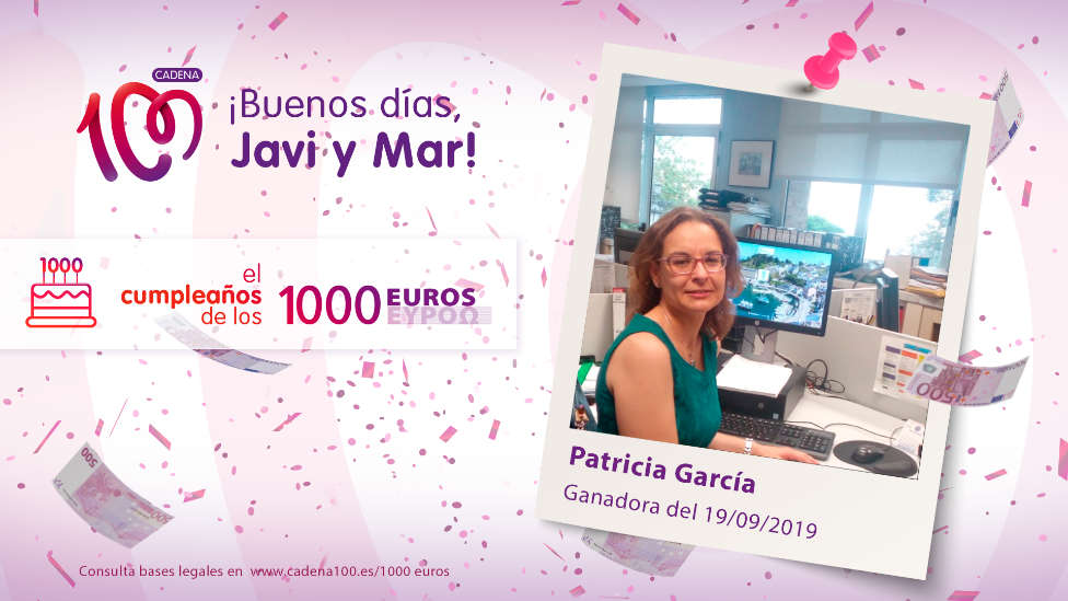 ¡Patricia García ha ganado 1.000 euros!