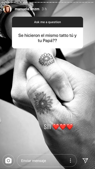 El tatuaje de Alejandro Sanz y su hija Manuela