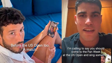 La llamada de Carlos Alcaraz a Sebastián Yatra: "Te llamo para que cantes 'Vagabundo' en el US Open de tenis"