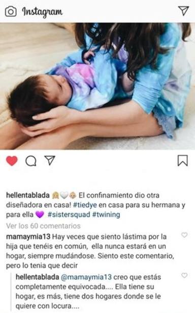 Elena Tablada responde a una usuaria que cuestiona la felicidad de su hija Ella