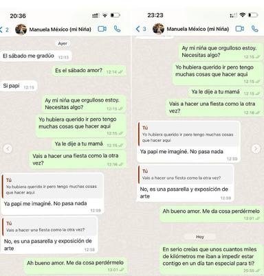 Los mensajes de WhatsApp con lo que Alejandro Sanz engaña a su hija antes de darle una enorme sorpresa