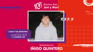 Iñigo Quintero estará en directo en '¡Buenos días, Javi y Mar!' el lunes 4 de diciembre a las 9.15