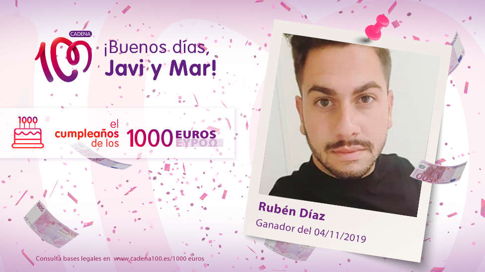 ¡Rubén ha ganado El Cumpleaños de los 1.000 euros!