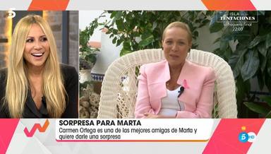 'Viva al vida' sorprende a Marta Sánchez con la llamada de una de sus mejores amigas