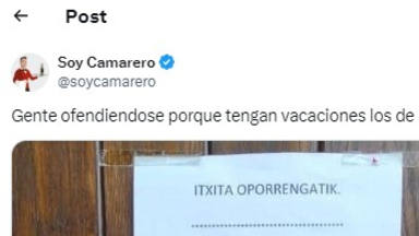 El cartel que se ha hecho viral por la cantidad de faltas de ortografía en tan solo una frase