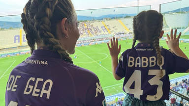 Edurne y su hija Yanay, el mejor apoyo para David De Gea en su estreno en la Fiorentina