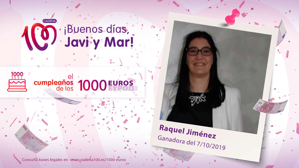 ¡Raquel Jiménez es la ganadora de 1.000 euros!