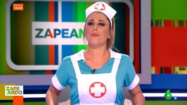 Valeria Ros, vestida de enfermera en 'Zapeando'