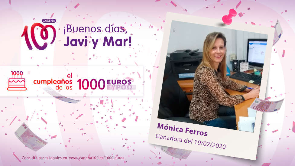 ¡Mónica Ferros ha ganado 1.000 euros!