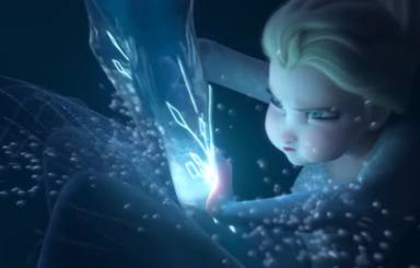 Elsa pone a prueba su poderosa magia en 'Frozen 2'