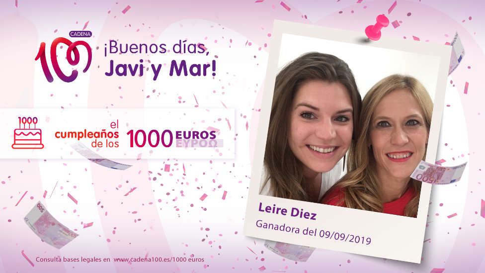 ¡Leire Diez ha ganado 1.000 euros!