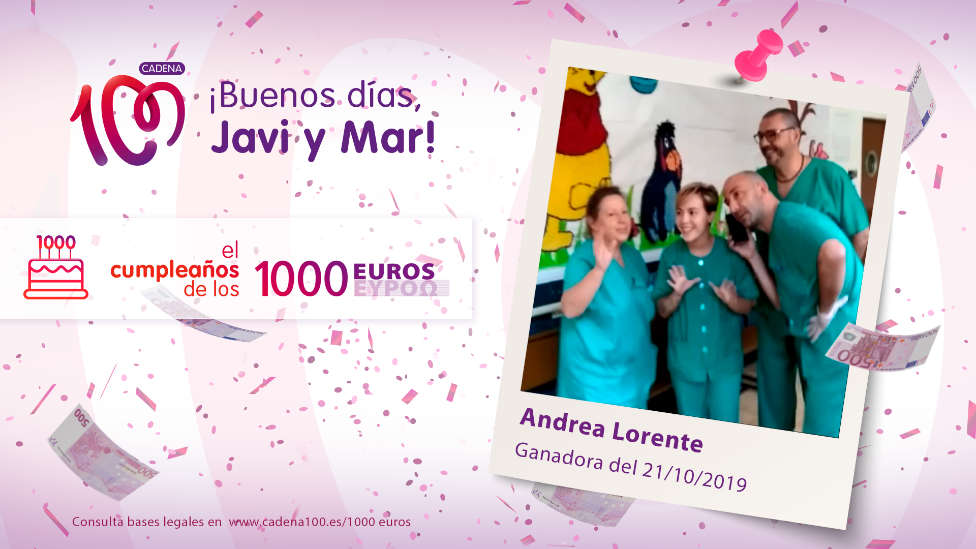 ¡Andrea Lorente ha ganado 1.000 euros!