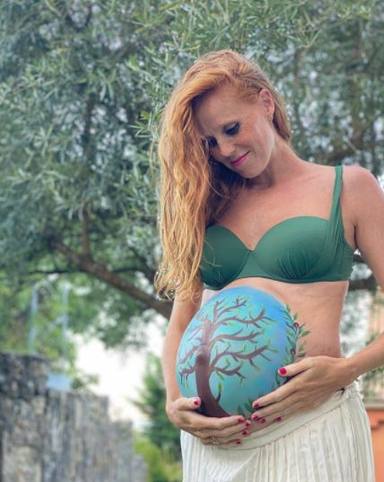 Bellypainting embarazo María Castro segunda hija Olivia