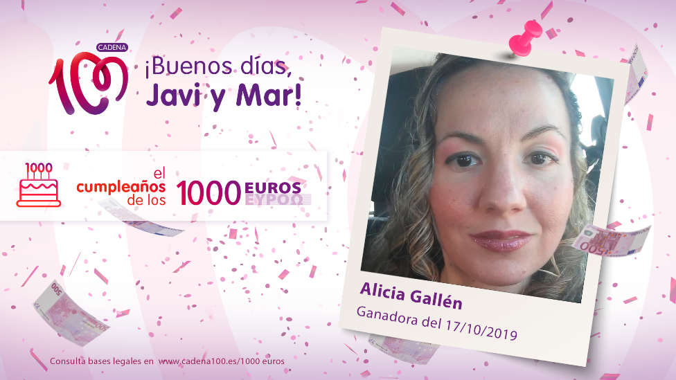 ¡Alicia Gallén ha ganado 1.000 euros!