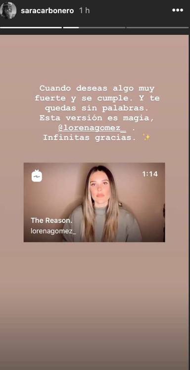 Sara Carbonero emocionada por el gesto de Lorena Gómez