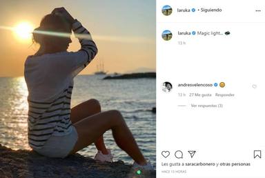 Andrés Velencoso comenta a Lara Álvarez en Instagram