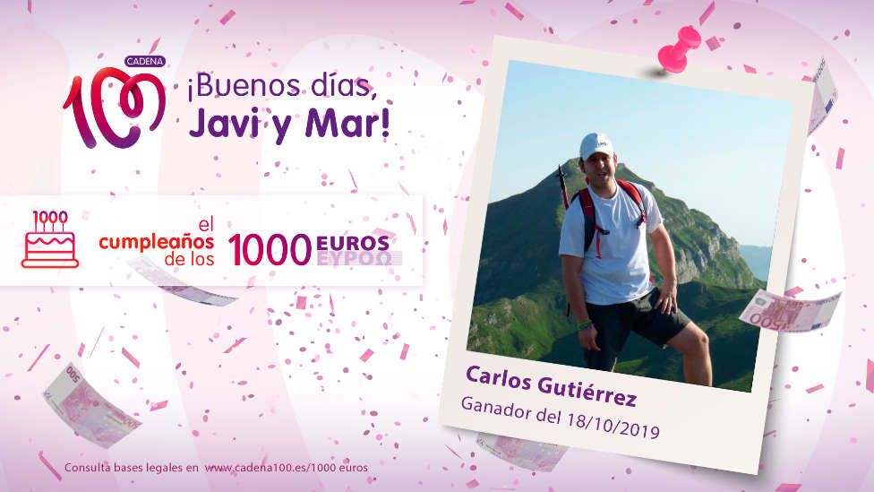 ¡Carlos Gutiérrez ha ganado 1.000 euros!