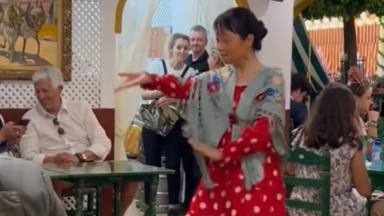 La japonesa que se ha hecho viral bailando sevillanas en la Feria de Abril