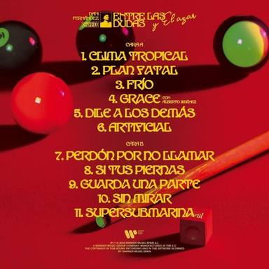 El tracklist de Entre las dudas y el azar, el segundo álbum de estudio de Dani Fernández