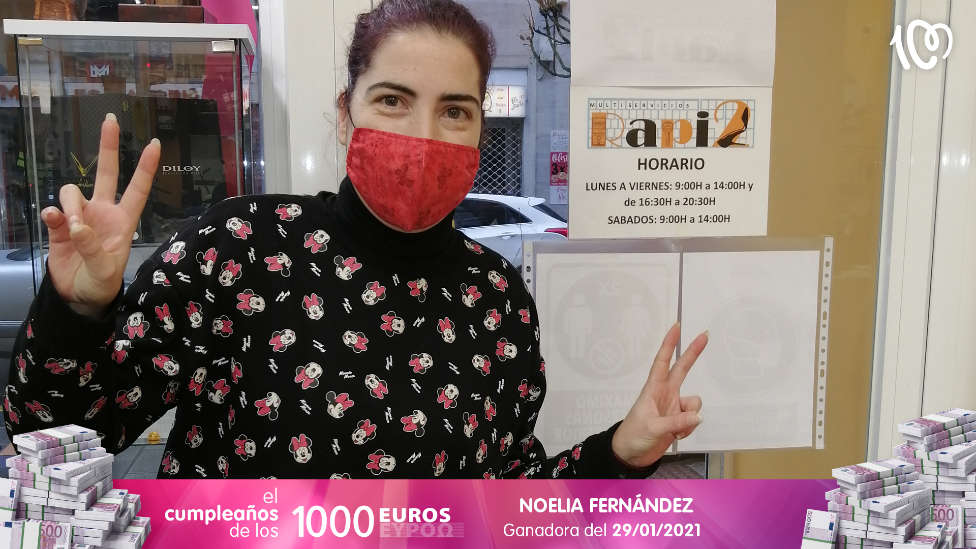 Noelia ha ganado El Cumpleaños de los 1.000 euros