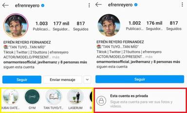 Efrén Reyero cuenta oficial en Instagram