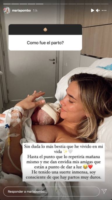 María Pombo habla sobre el parto