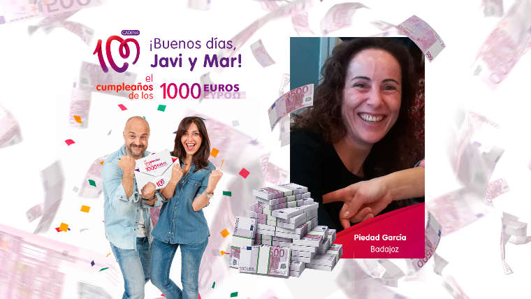 ¡Piedad García ha ganado 1.000 euros!