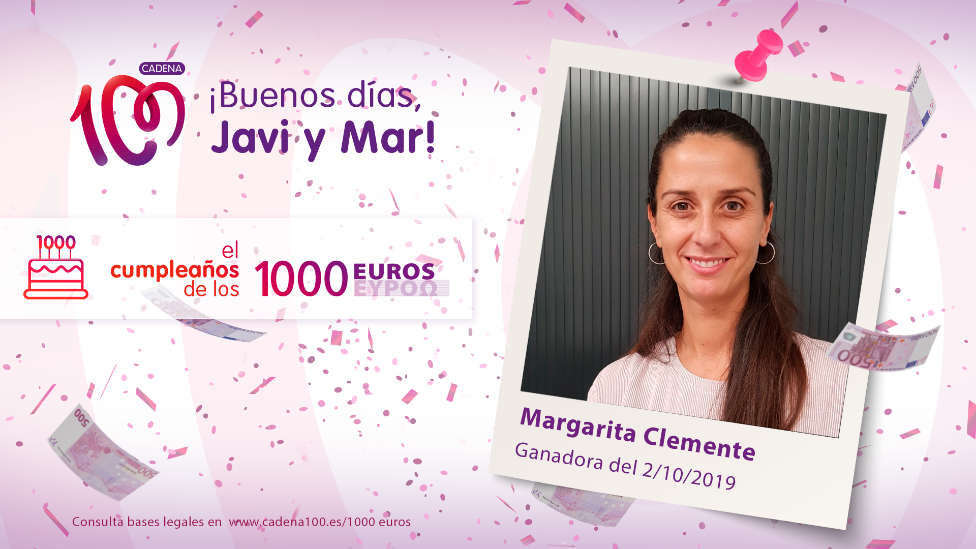 ¡Margarita Clemente ha ganado 1.000 euros!