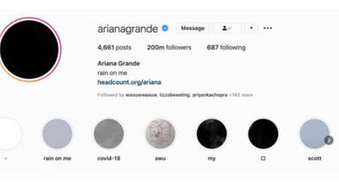 Ariana Grande consigue convertirse en una de las personas más seguidas en instagram