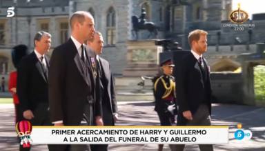 Así fue el histórico reencuentro de los príncipes Guillermo y Harry en el funeral del duque de Edimburgo