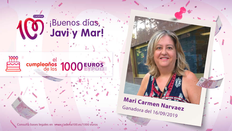 ¡Mari Carmen Narváez gana 1.000 euros!
