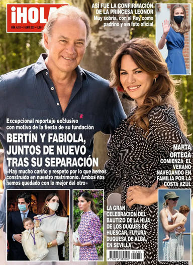 Bertín Osborne y Fabiola Martínez juntos en la portada de ¡HOLA! después de su separación